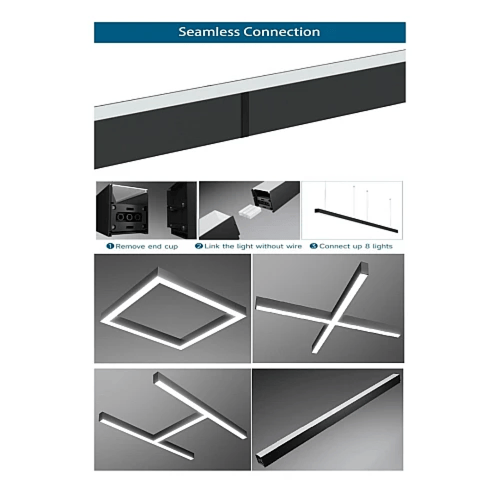 كشاف مسطرة معلقة قابلة للتوصيل مقاس 30 سم غطاء اسو...