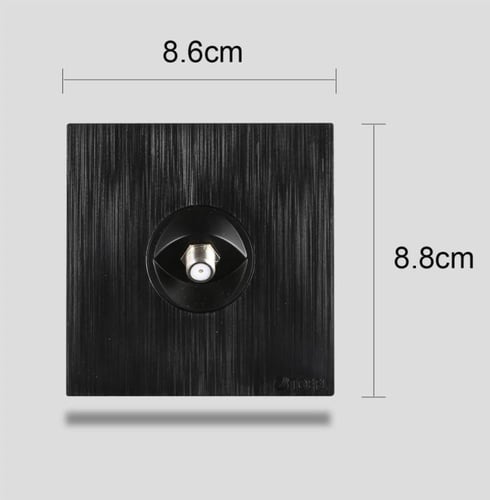 فيش منفذ دش مفرد لون اسود بيانو بلاتيني