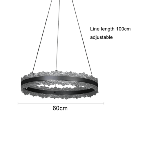 نجف مودرن اسود لون الانارة 3 اضاءات 60 سم 85 واط