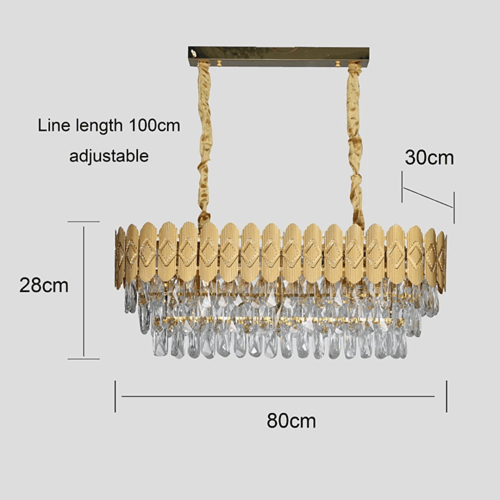 ثريا مودرن ذهبي 80*30 E14*10L