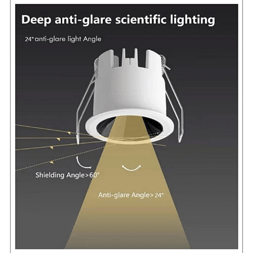 سبوت لايت جرم ابيض مع داخلي اسود لون الانارة أصفر...