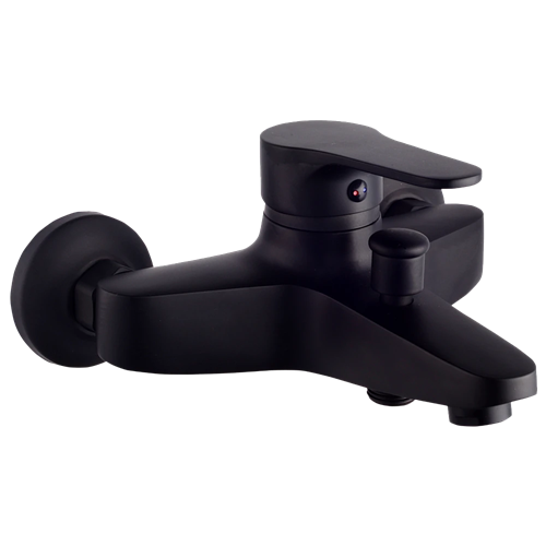 خلاط دش نحاس مع زنك مدور طقم اسود