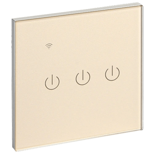 مفتاح ثلاثي غطاء ذهبي ذكي تحكم عن بعد Wifi سهل الا...