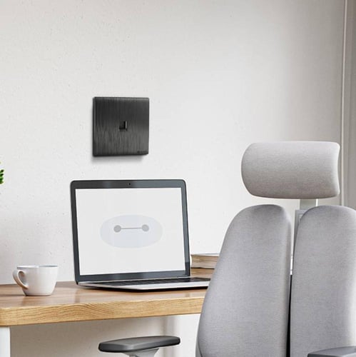 فيش كمبيوتر لون اسود بيانو بلاتيني