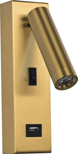 ابليك حائط جداري مودرن ذهبي لون الانارة اصفر 3 واط