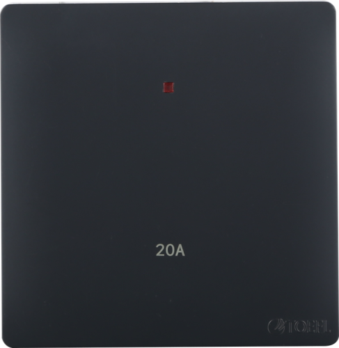 مفتاح سخان مربع 20 امبير لون أسود بيانو