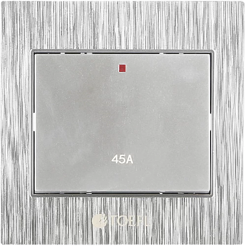 مفتاح مكيف مربع 45 امبير لون فضي