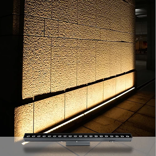 كشاف مسطرة اصفر جداري متحرك 90 سم 30 واط عدسة