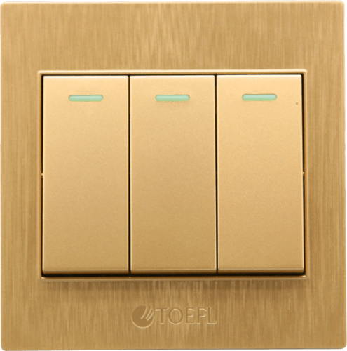 مفتاح ثلاثي لون ذهبي هادئ