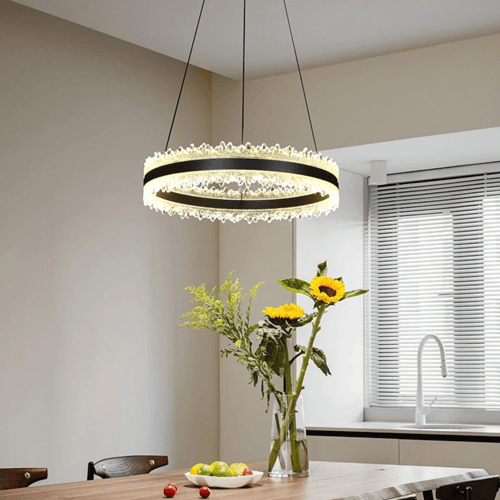 ثريا علاقي مودرن اسود لون الانارة 3 اضاءات 55 واط...