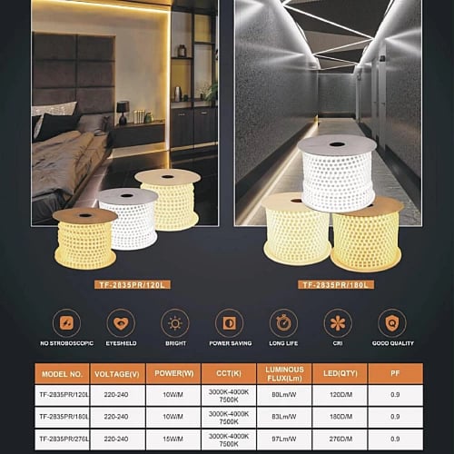 إضاءة مخفية جبس بورد ستريب لايت لون الاضاءة اصفر 1...