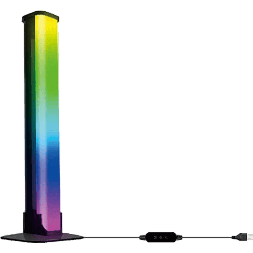 مصباح طاولة غطاء اسود لون انارة RGB مفرد