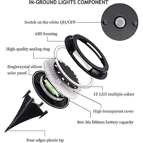 مصباح كشاف غرس تعمل بالطاقة الشمسية