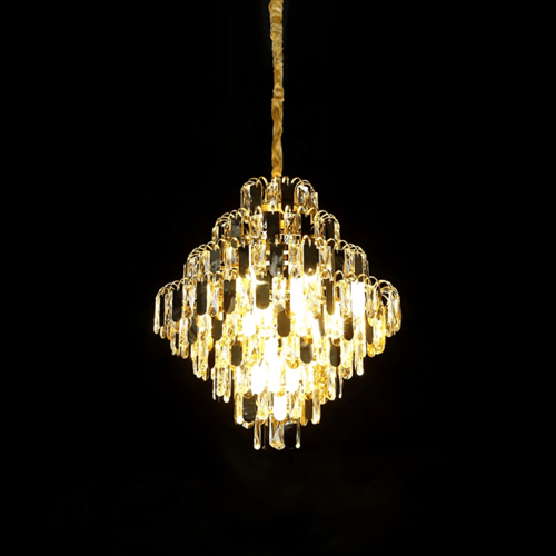 ثريا كريستال ذهبي قطر 60 سم E14