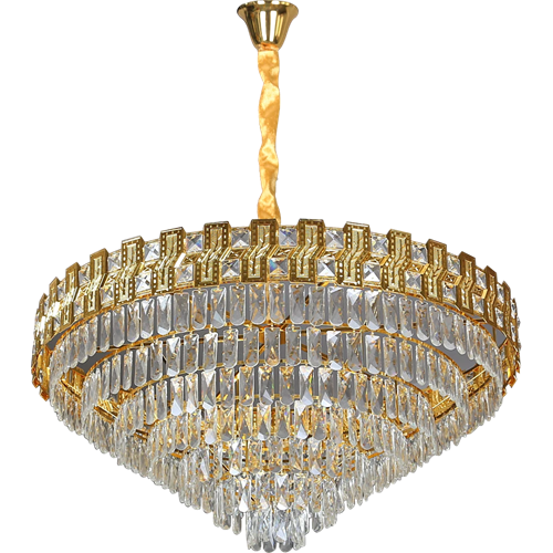 ثريا مودرن ذهبي E14*15 مقاس 100 سم تصميم بكريستال...