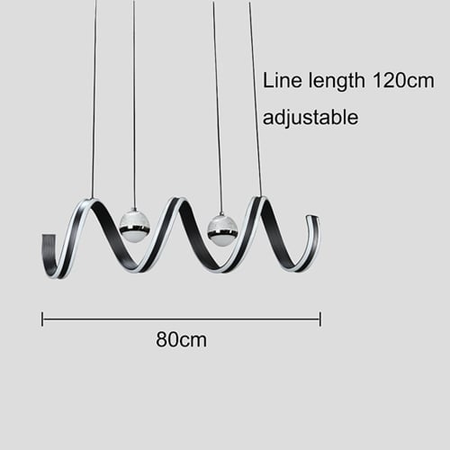 نجف مودرن اسود لون الانارة 3 اضاءات 115 واط مجوز