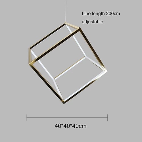 نجف مودرن ذهبي لون الانارة اصفر 65 واط مقاس 40 سم