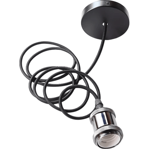 كبس حديد علاقي 2 متر مع هولدر اسود (سلك قماش)