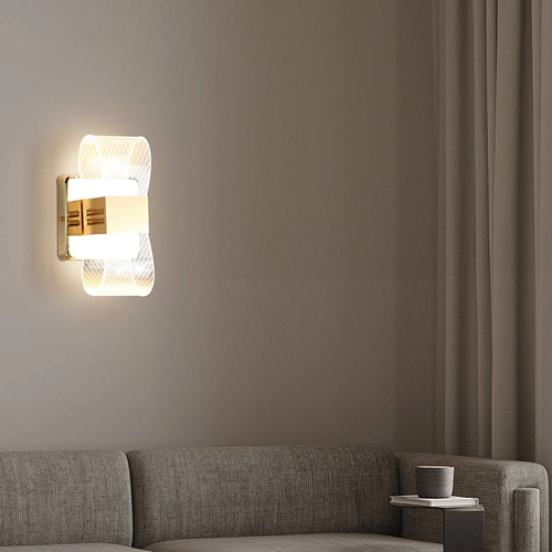 Modern wall lamp lighting, gold color, lighting type 3 lights, watt 5