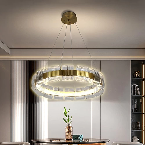 نجف مودرن زيتي مع 3 اضاءات 36 واط قطر 60 سم