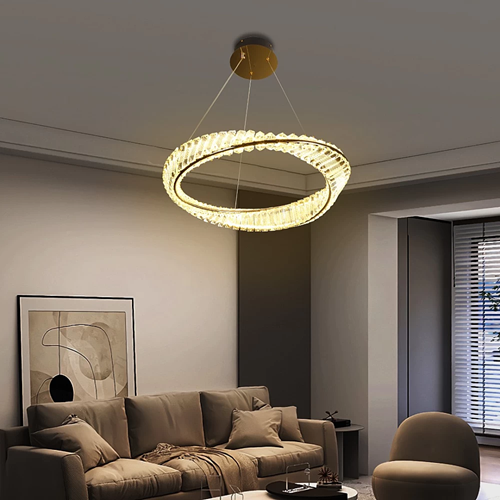 ثريا هيمن مودرن ذهبي مع لون الانارة 3 اضاءات متغير...