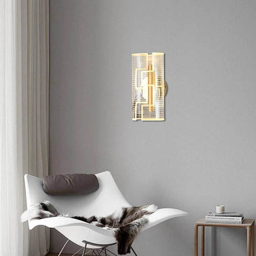 Modern gold applique, lighting color, 3 lights, 5 watt