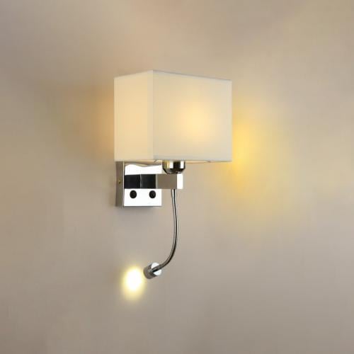 ابليك حائط جداري مودرن فضي لون الانارة اصفر E27*1L