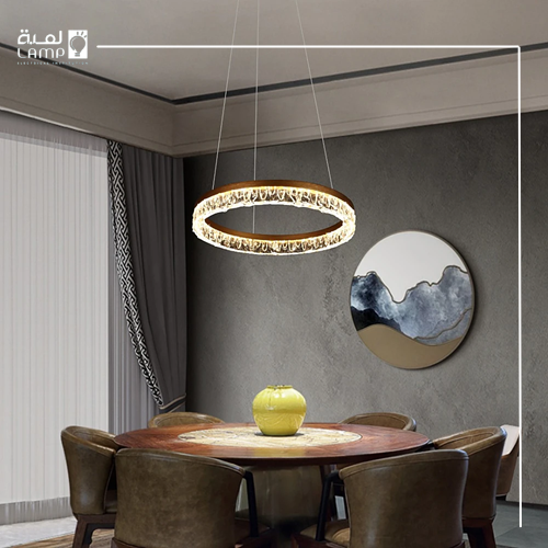 ثريا علاقي مودرن ذهبي لون الانارة 3اضاءات 30 واط