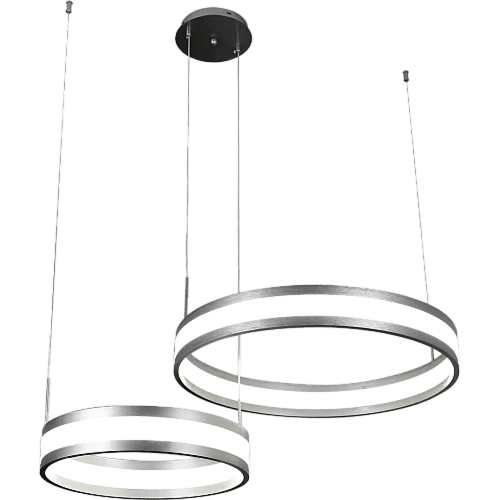 نجف مودرن حلقتين رمادي مع 3 اضاءات 85 واط