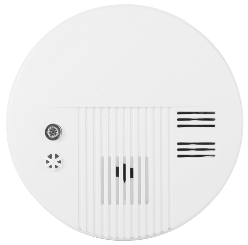 كاشف الدخان حرائق تعمل بالبطارية لون الشكل ابيض تص...