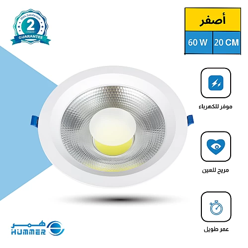 كشاف دفن لون الانارة اصفر 20 سم 60 واط