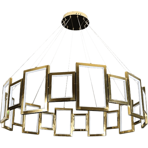 ثريا مودرن ذهبي لون الانارة اصفر 165 واط قطر 100 س...