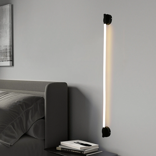 Modern wall sconce lighting 1 meter black, light color yellow, 15 watts