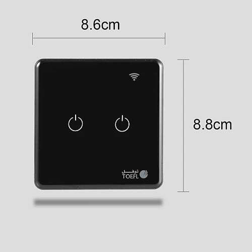 مفتاح الذكي ثنائي غطاء اسود تحكم عن بعد Wifi سهل ا...