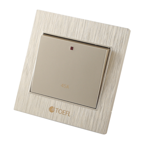 مفتاح مكيف مربع 45 امبير لون ذهبي ملكي