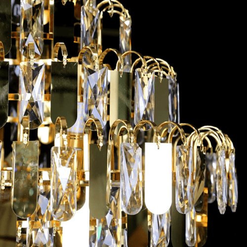 ثريا كريستال ذهبي قطر 60 سم E14