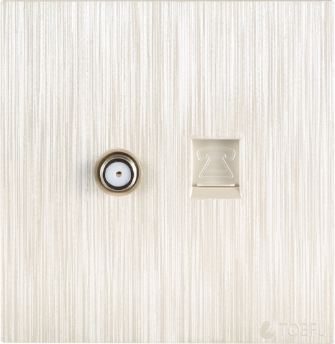 فيش منفذ هاتف تليفون مع دش لون بيانو لولي