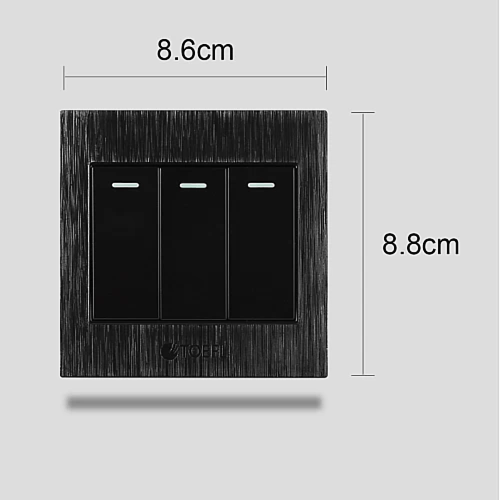 مفتاح ثلاثي لون اسود حجري تصميم عملي مميز
