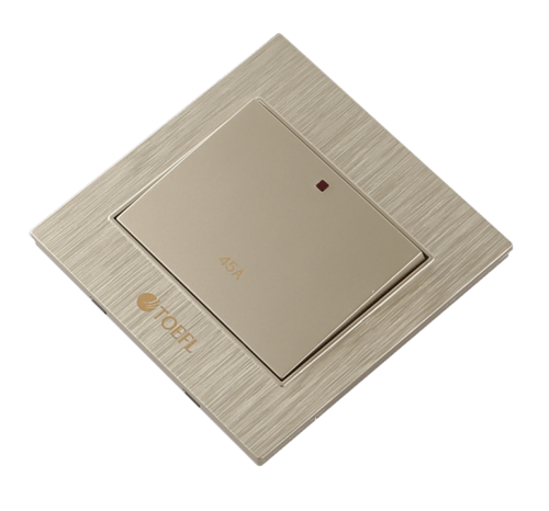 مفتاح مكيف مربع 45 امبير لون ذهبي ملكي