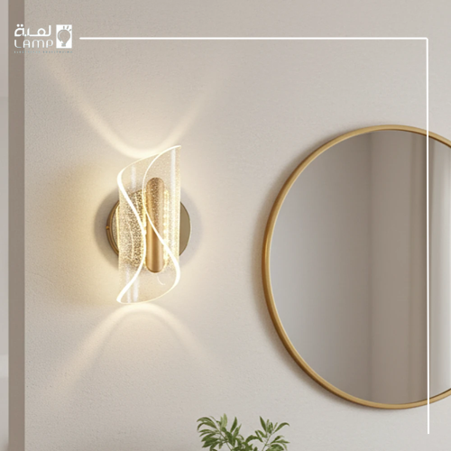 Modern gold applique with lighting color, 3 lights W3