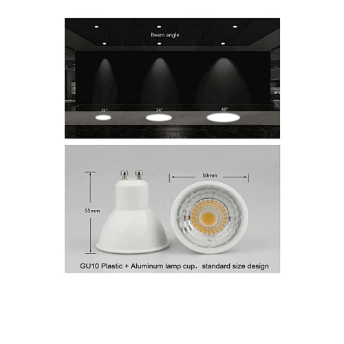 لمبة GU10 لون الانارة 3 اضاءات متغيرة 9 واط