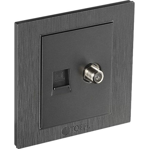 فيش منفذ كمبيوتر مع دش لون جرافيت