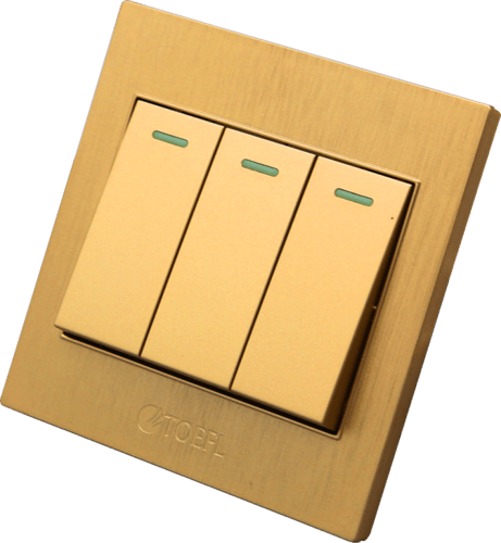 مفتاح ثلاثي لون ذهبي هادئ