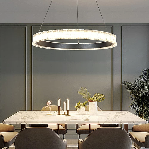 نجف مودرن فضي لون الانارة اصفر 60 واط قطر 80 سم