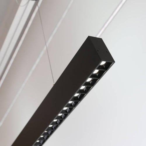 كشاف مسطرة عدسات طول 120 سم اسود 50 واط ثلاثة الوا...