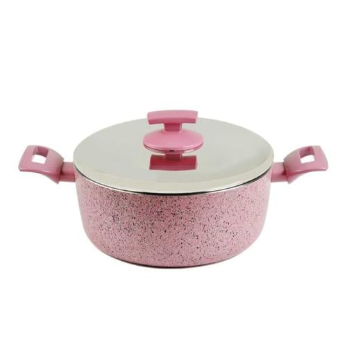 قدر نيوفلون روزا 20 سم بغطاء ستيل