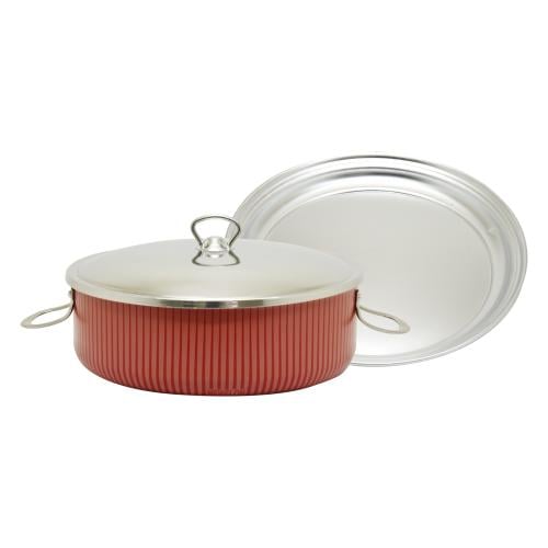 قدر مقلوبة البيت نيوفلون مع تبسي وغطاء استيل 32 سم