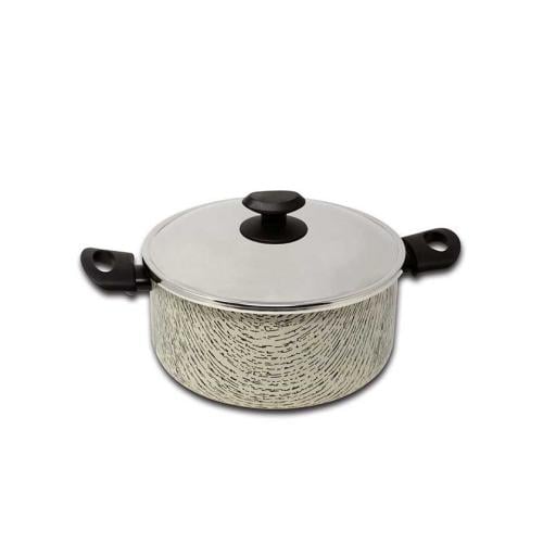 قدر صغير بيج خشبي وودي 18 سم