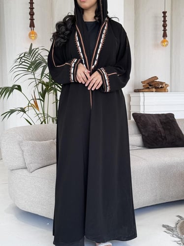 كريب سلسال بقصه استريت تطريز يدوي 2