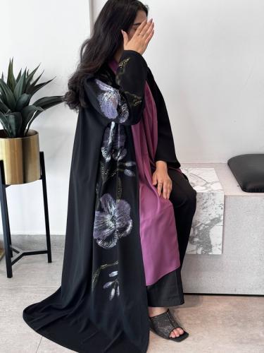 كريب اسبشل بلقيس رسم يدوي مع فصوص كرستال بقصه استر...